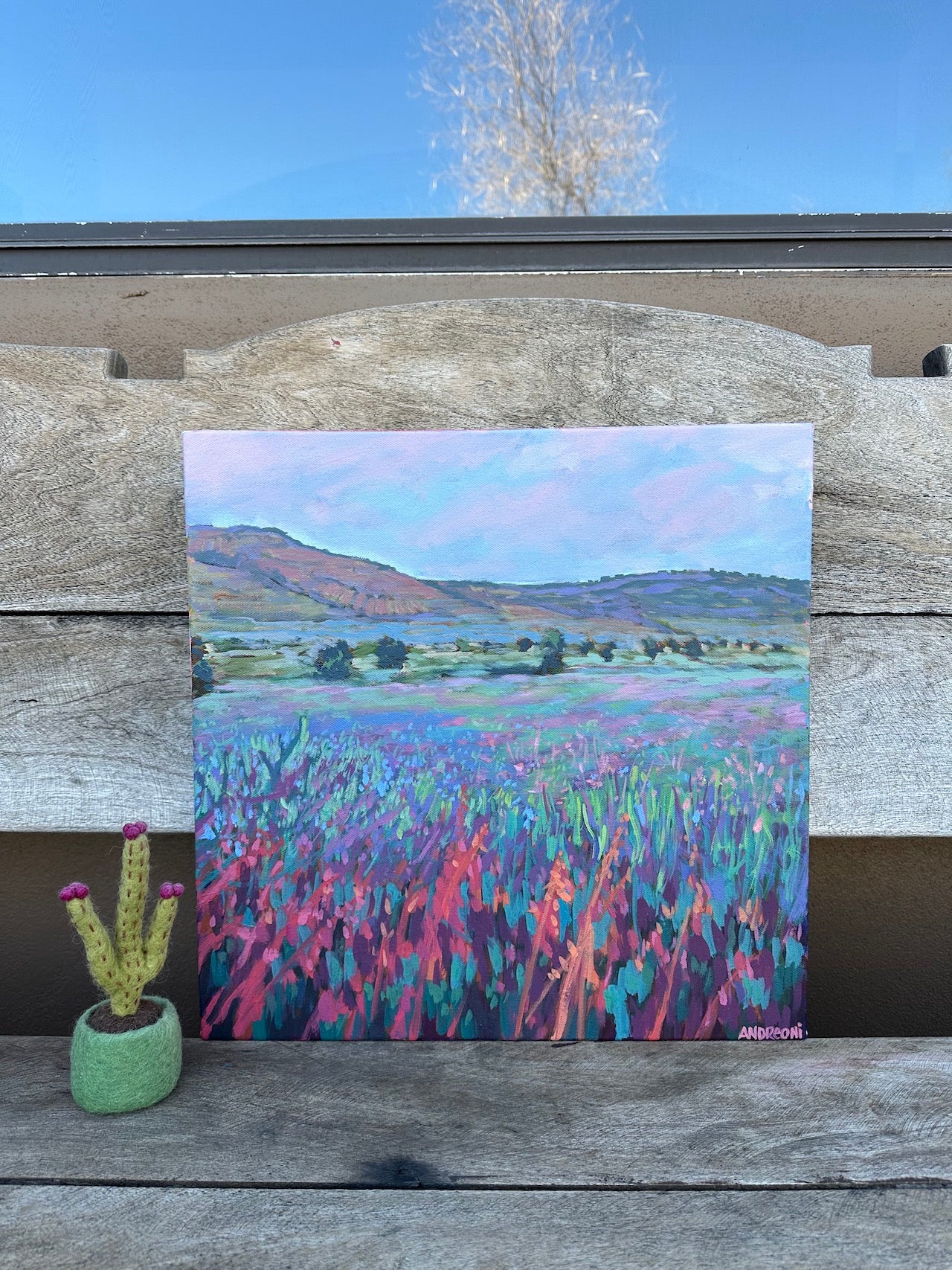 Marmilla Poppies, Sardinia, Italy 16x16 inches
