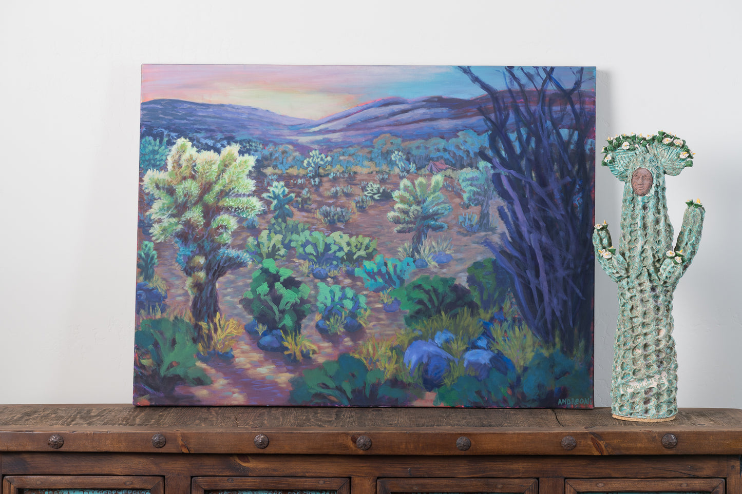Jumpin’ Dusky Desert Chollas 30x40 inches