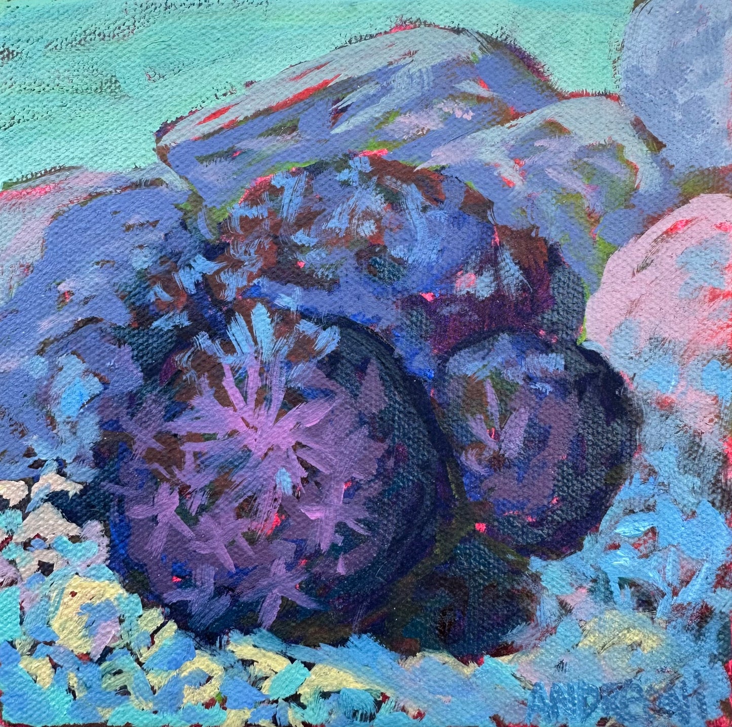 Mini Painting: Tiny Cactus 6x6 inches