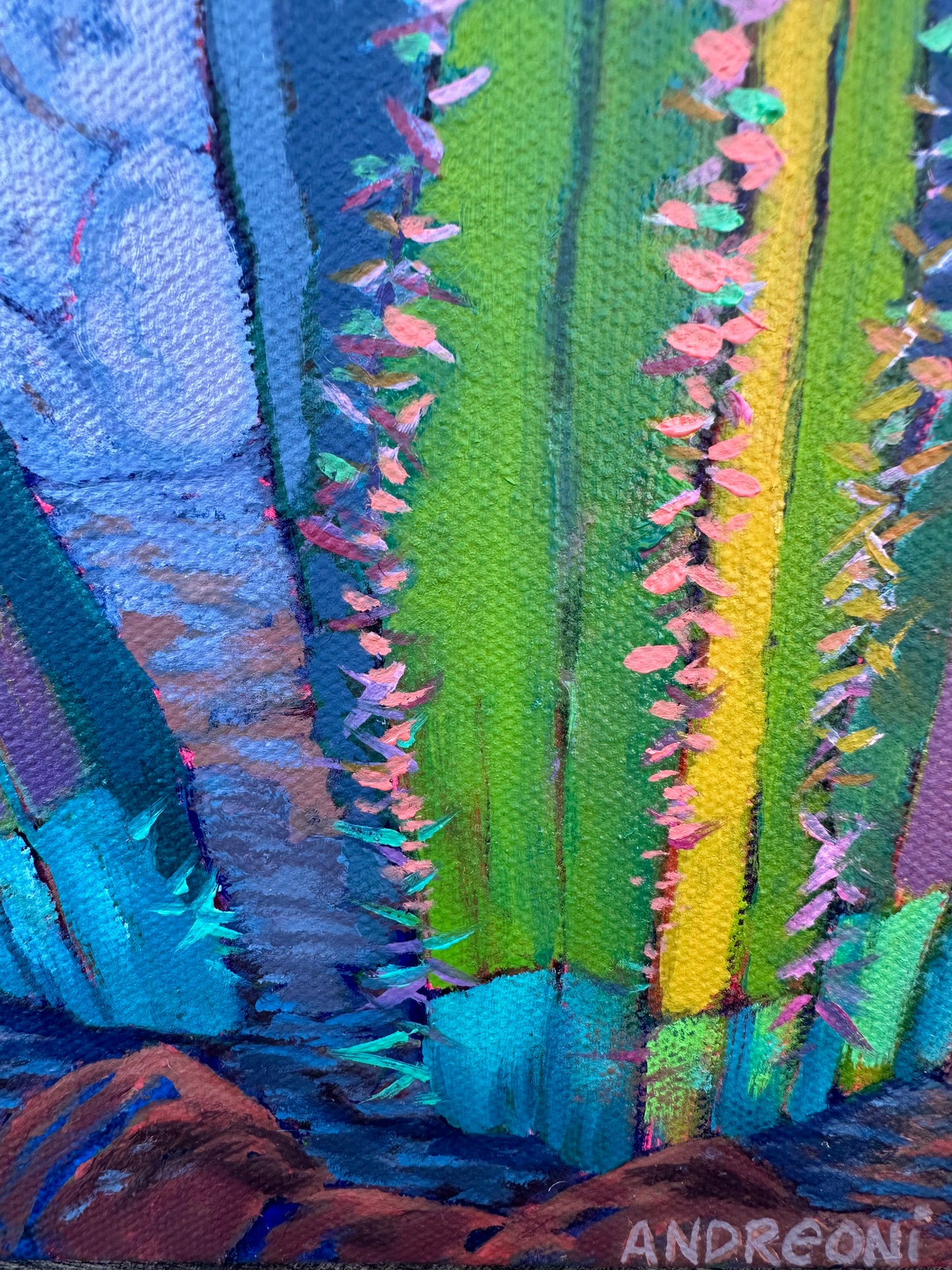 Mini Painting: Mexican Fence Post Cactus 6x6 inches