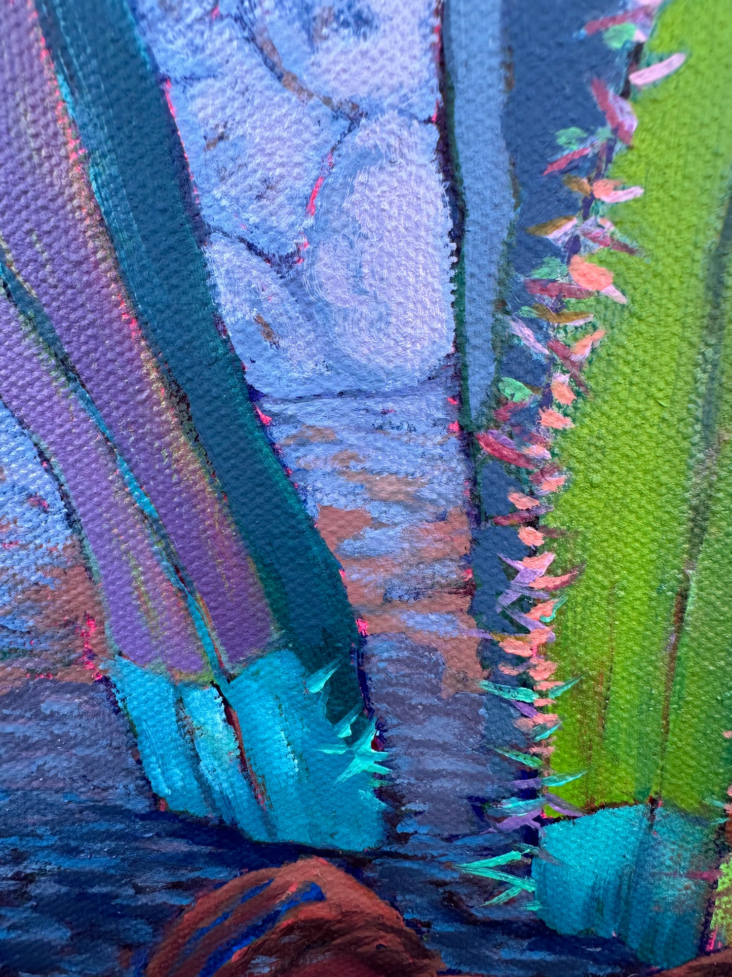 Mini Painting: Mexican Fence Post Cactus 6x6 inches