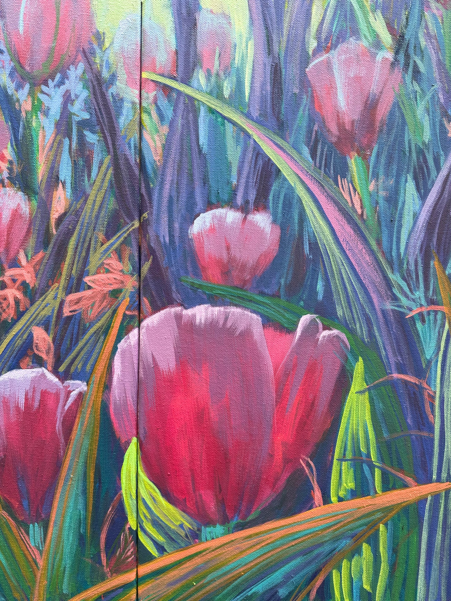 "NEW" Tulips of Luxembourg, Diptyque (2 of 2) 24x36 in