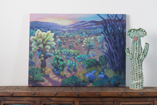 Jumpin’ Dusky Desert Chollas 30x40 inches