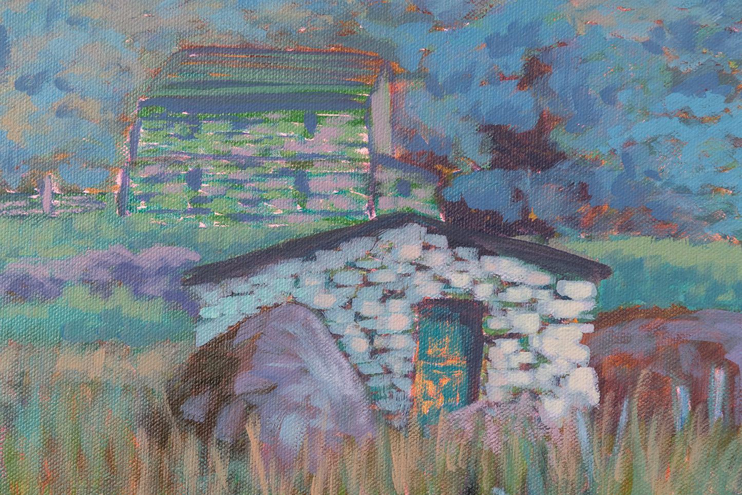 Stone House 22x28 inches