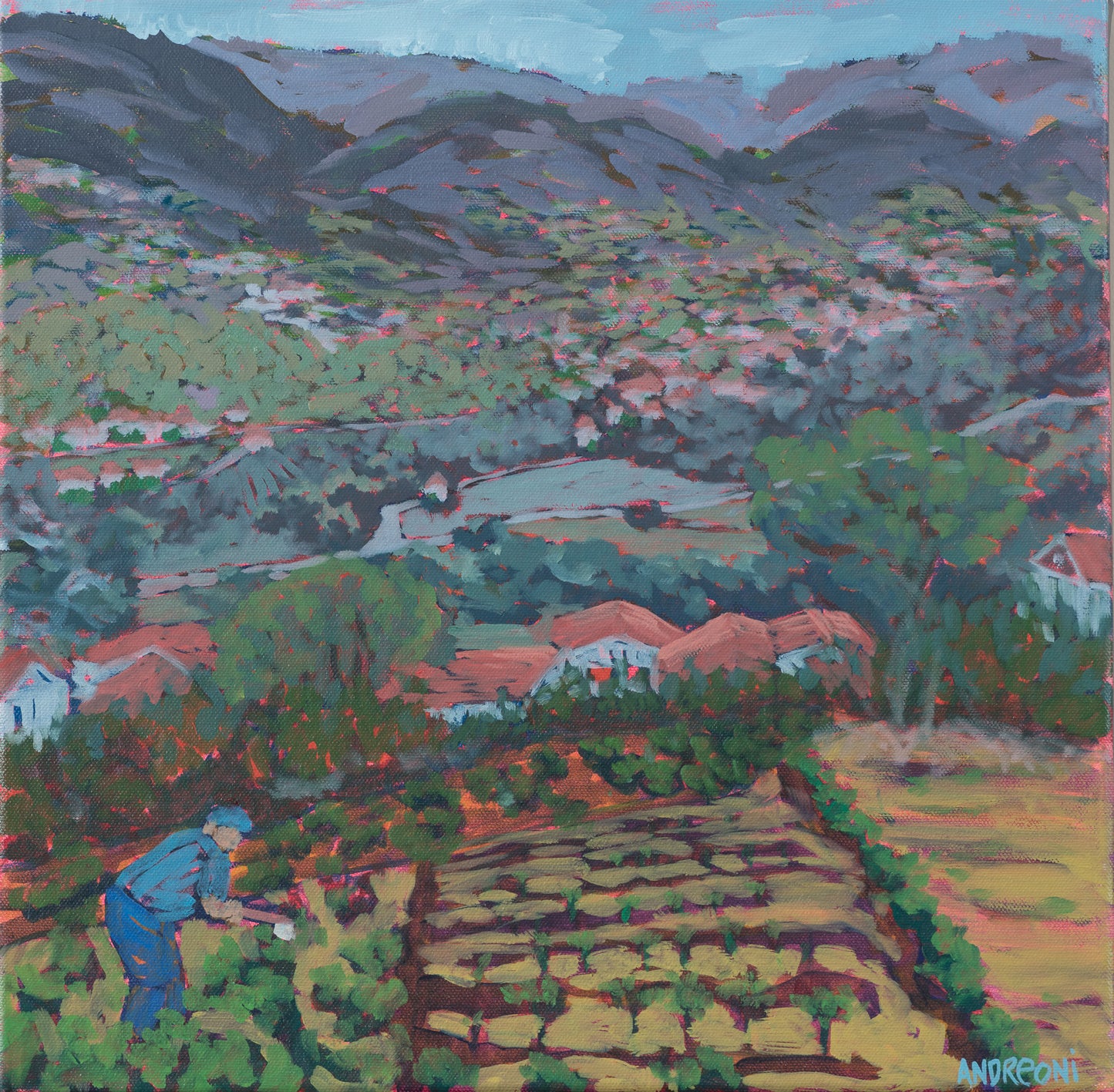 Portuguese Farmer 16x16 inches