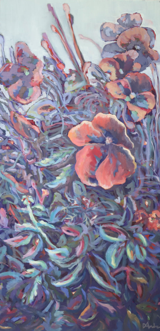 Sicilian Poppies 18x36 inches